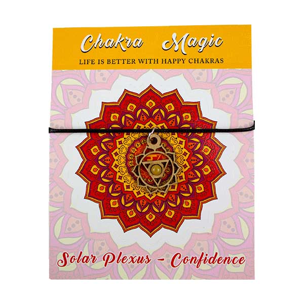 Chakra Magic Solar Plexus Wood Jewelry and Sticker
